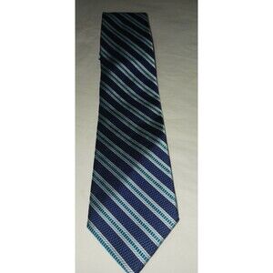 Brooks Brothers 346 Necktie Pure Silk Shades Of Blue Diaganol Stripes New